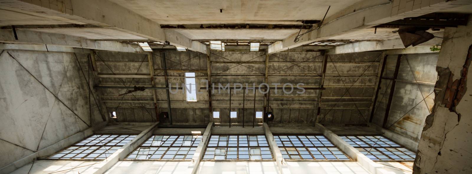 ruins of a very heavily polluted industrial factory, industrial series