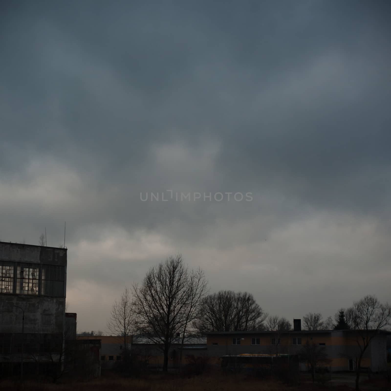 ruins of a very heavily polluted industrial factory, industrial series