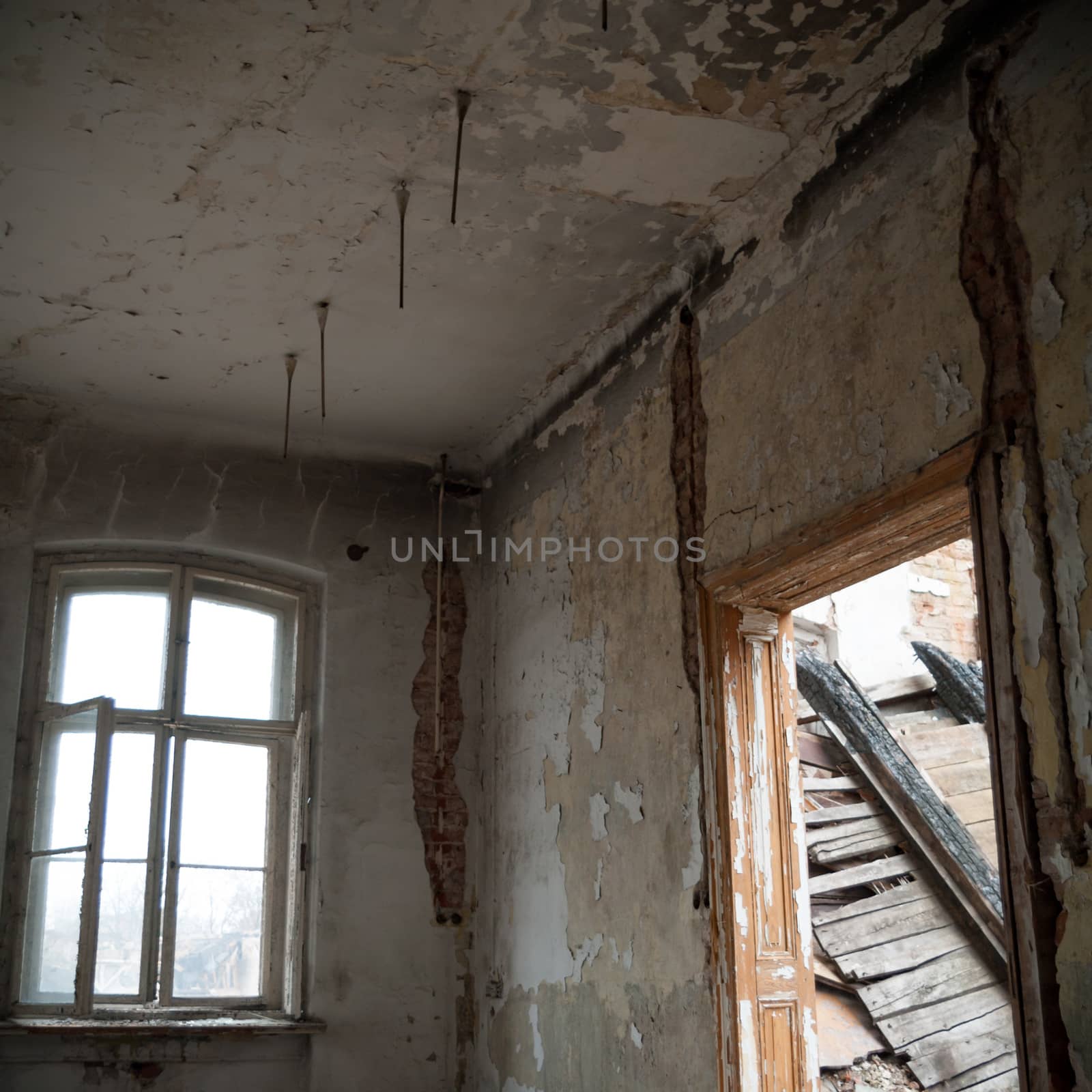 ruins of a very heavily polluted industrial factory, industrial series