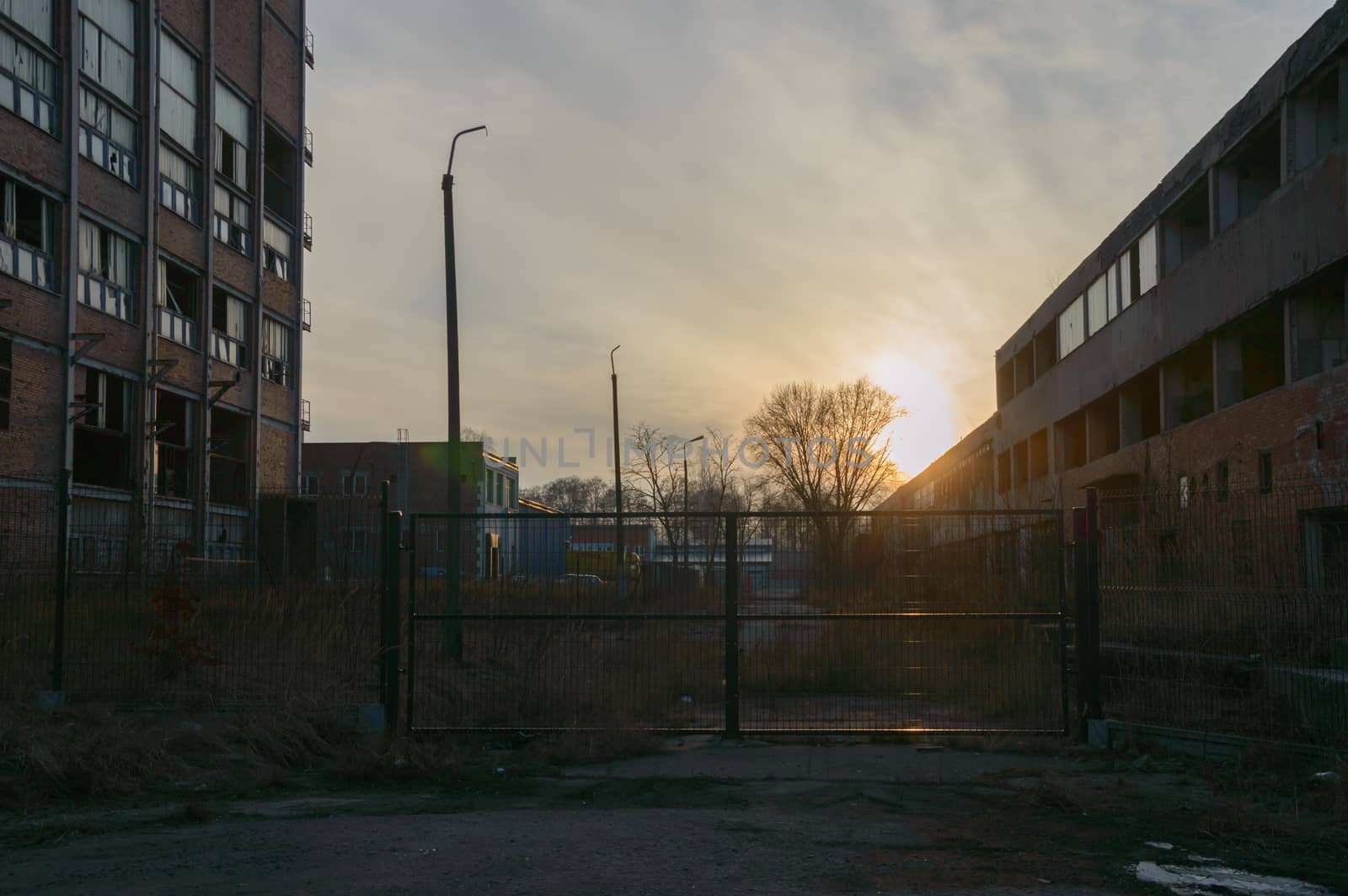 ruins of a very heavily polluted industrial factory, industrial series