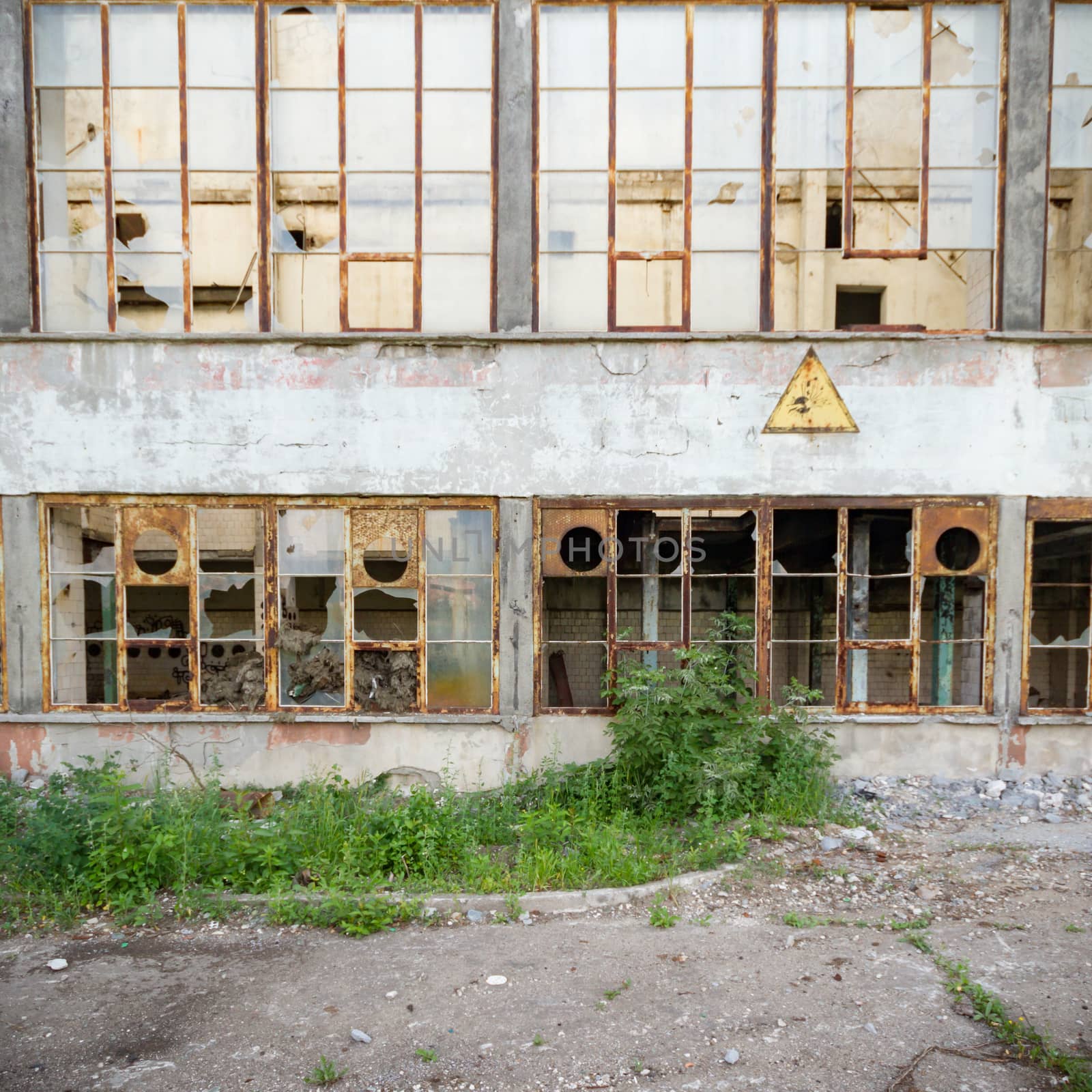 ruins of a very heavily polluted industrial factory, industrial series