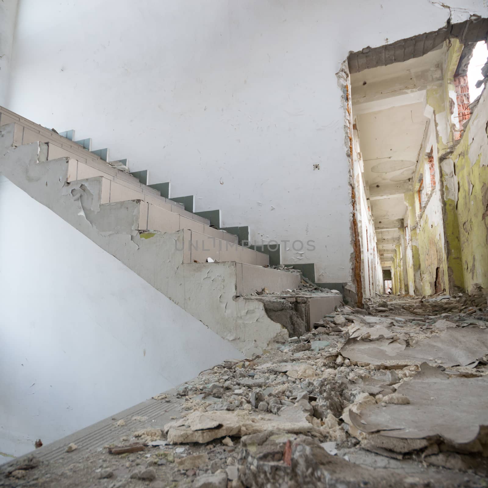 ruins of a very heavily polluted industrial factory, industrial series
