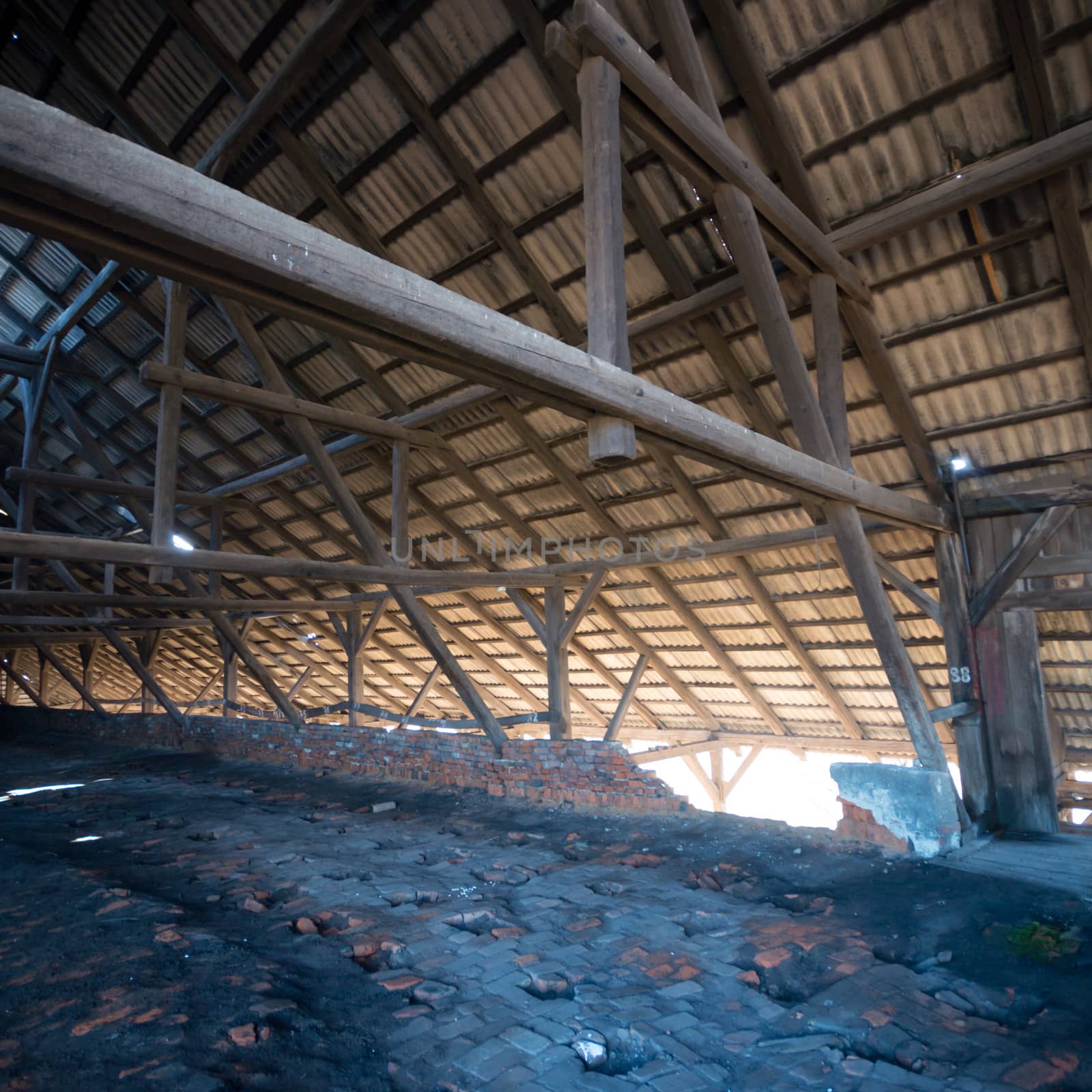 ruins of a very heavily polluted industrial factory, industrial series