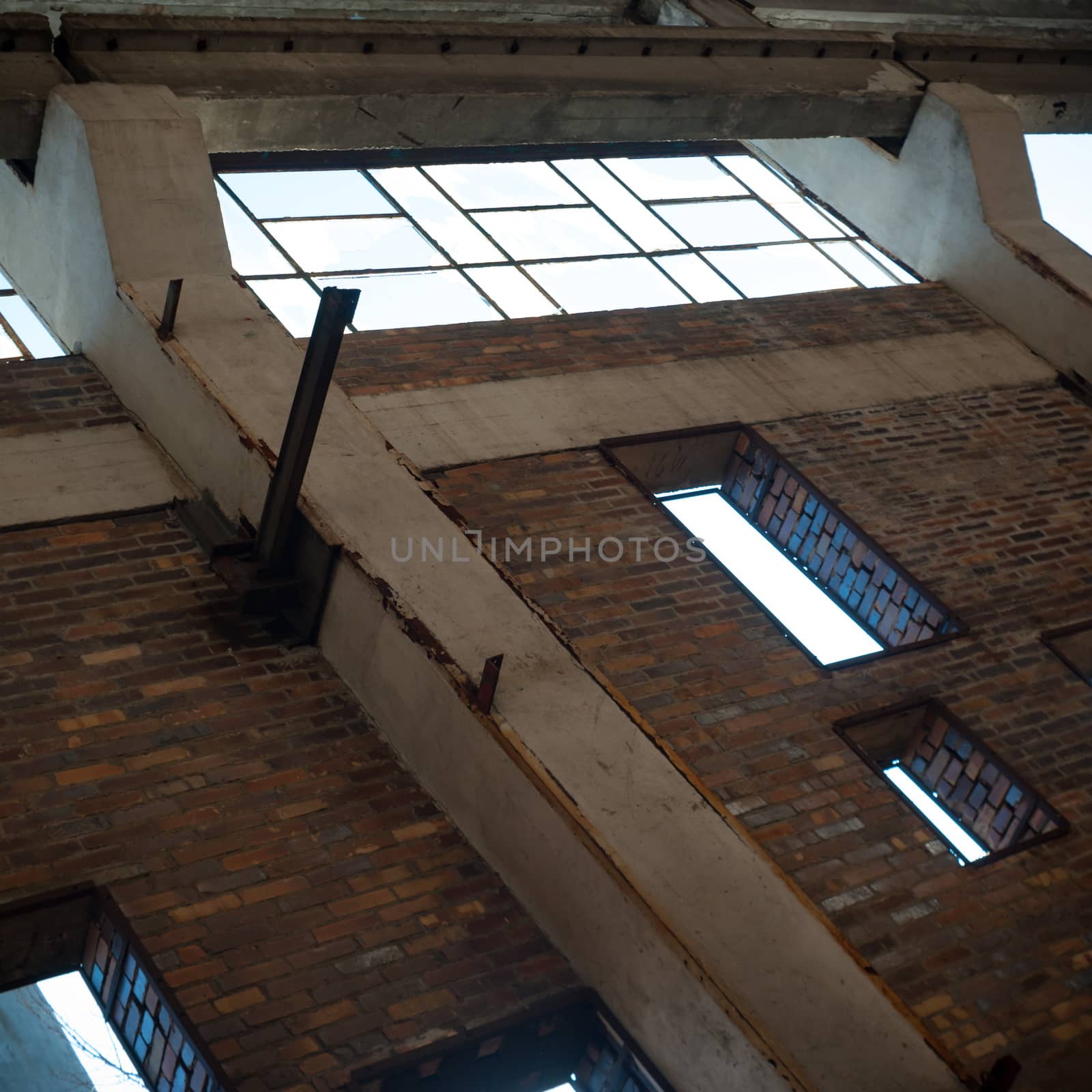 ruins of a very heavily polluted industrial factory, industrial series