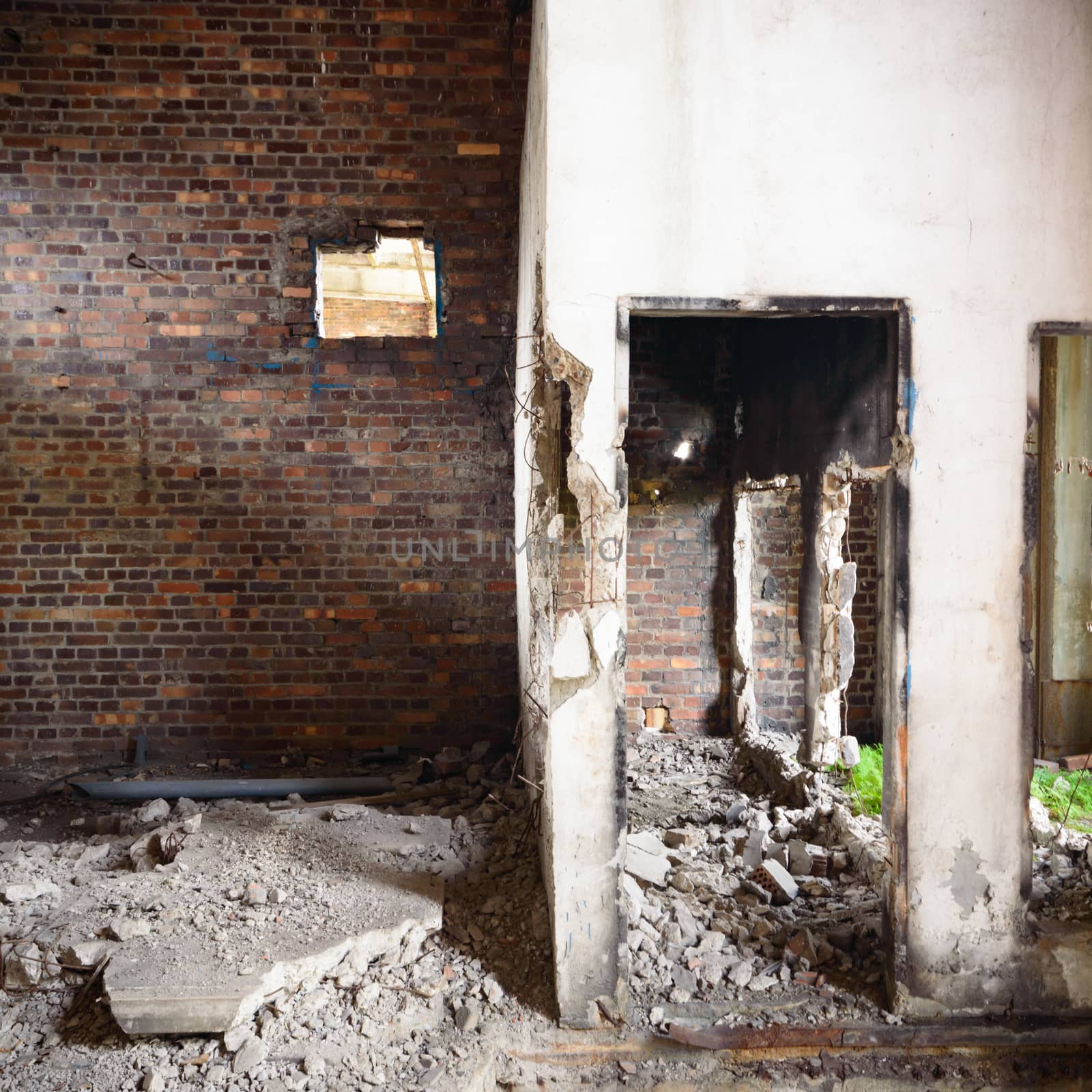 ruins of a very heavily polluted industrial factory, industrial series