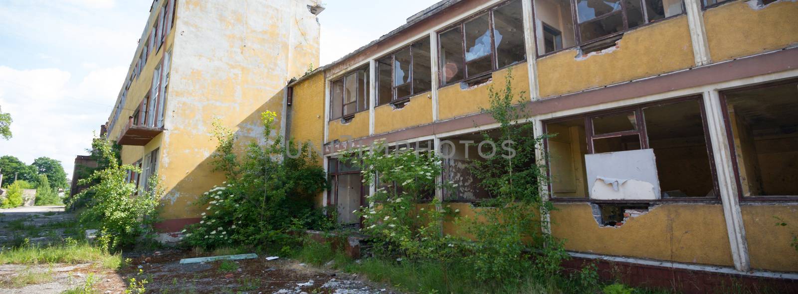 ruins of a very heavily polluted industrial factory, industrial series