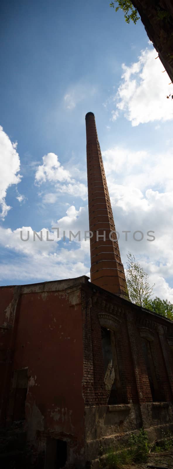 ruins of a very heavily polluted industrial factory, industrial series