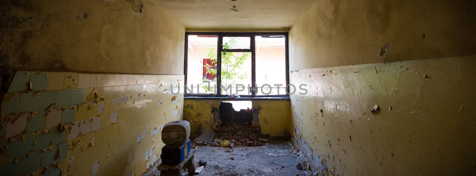 ruins of a very heavily polluted industrial factory, industrial series