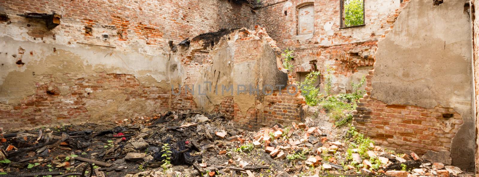 ruins of a very heavily polluted industrial factory, industrial series