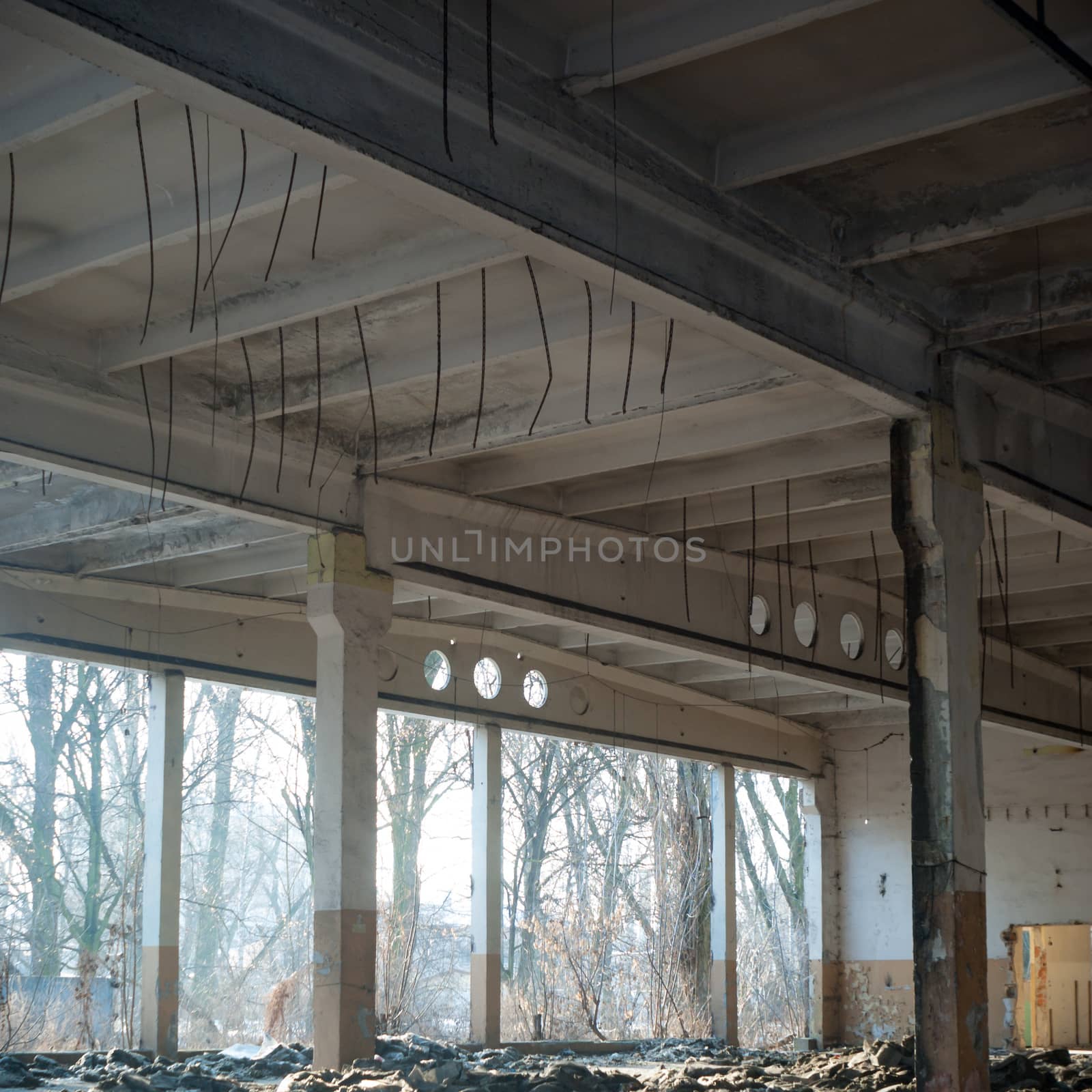 ruins of a very heavily polluted industrial factory, industrial series