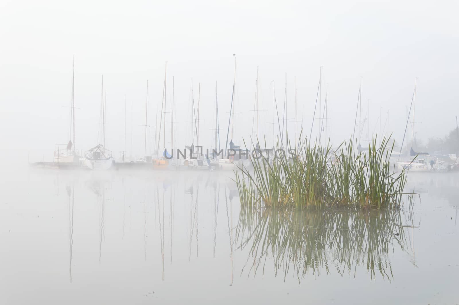 blue lake with cloudy sky, nature series