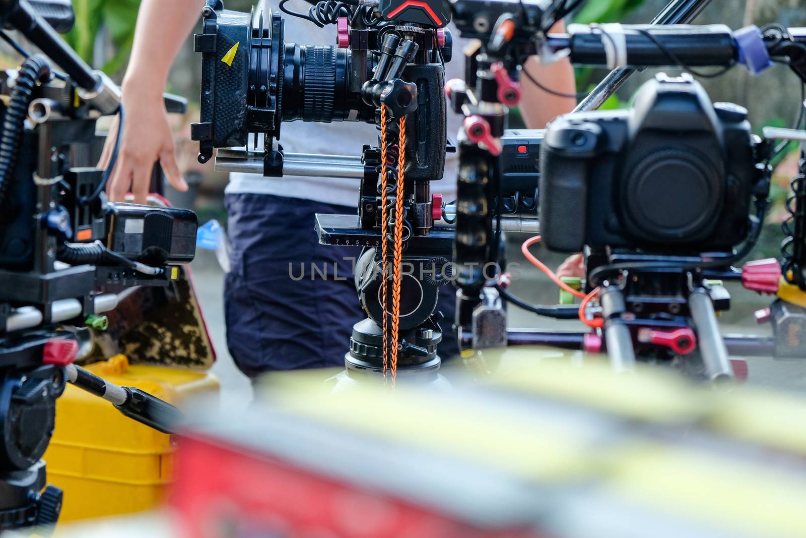 Professional camera equipment  background