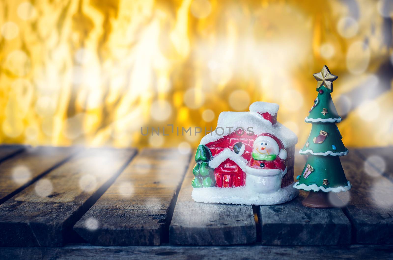 Christmas ornament decoration with retro color effected