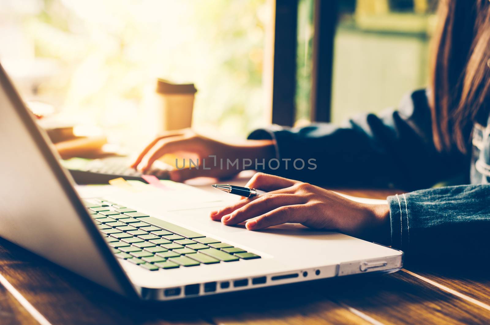 Business people are working with laptops. by photobyphotoboy