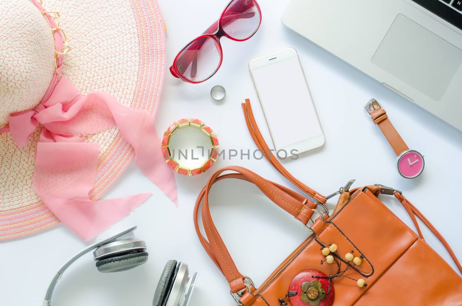 Clothing for women, placed on white background.
