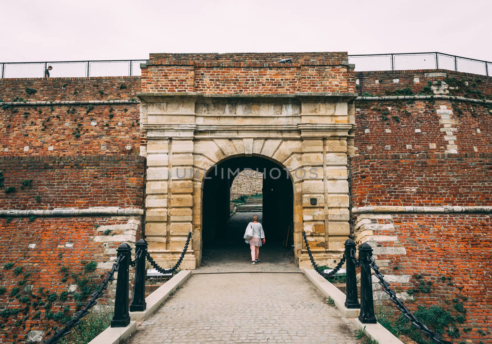 Belgrade, Serbia - 07/17/2018.  Belgrade Fortress in a cloudy summer day