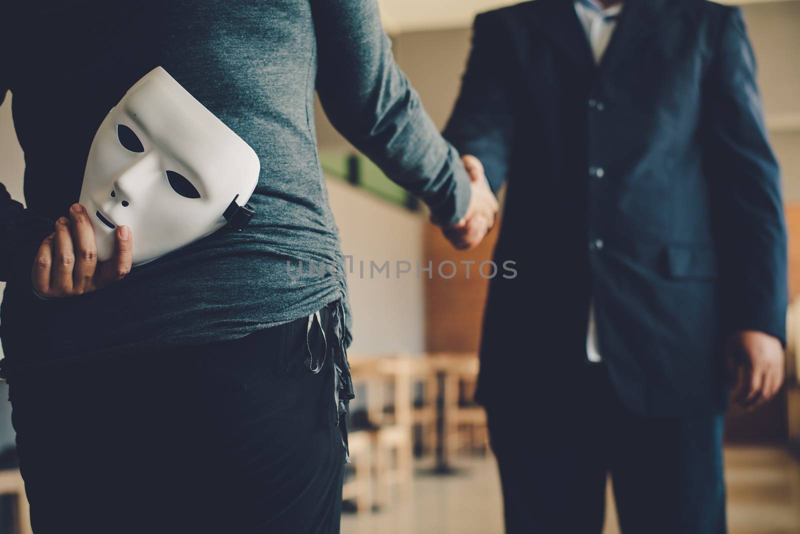 Masked, no sincerity of doing business together.