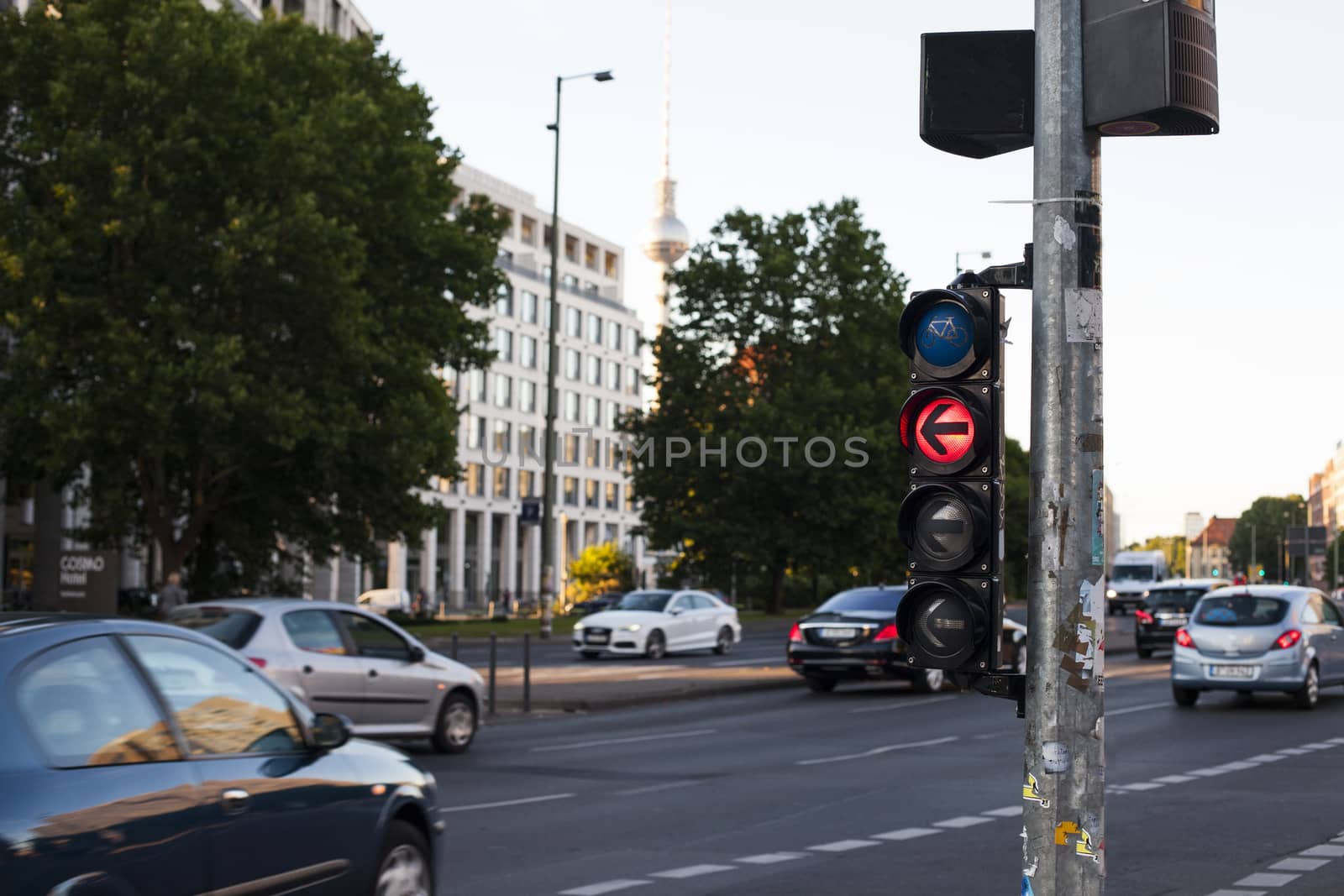 Traffic light in Berlin Germany. Walking and bicycle crossing by Vanzyst