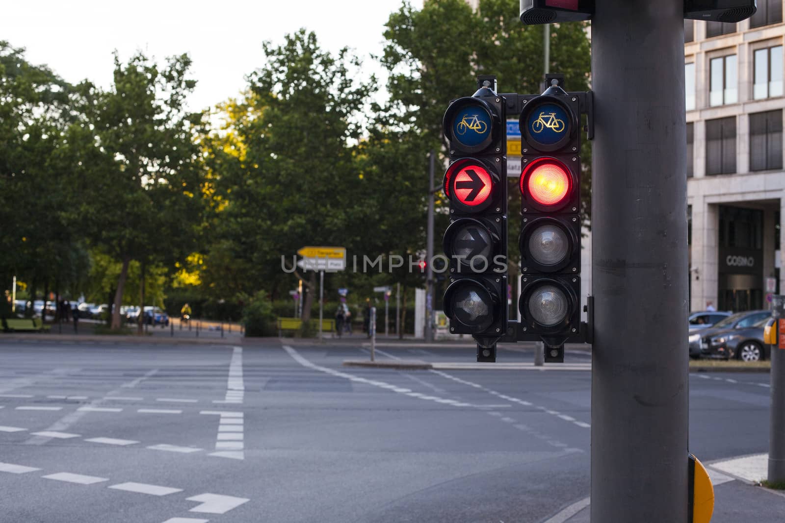 Traffic light in Berlin Germany. Walking and bicycle crossing by Vanzyst