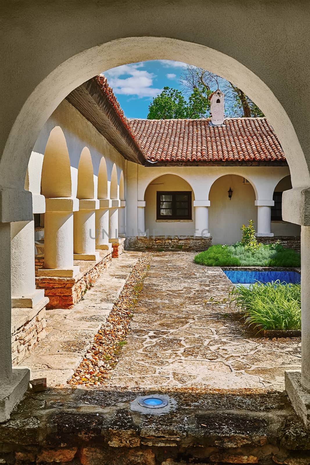 Courtyard of Monastery in Bulgaria