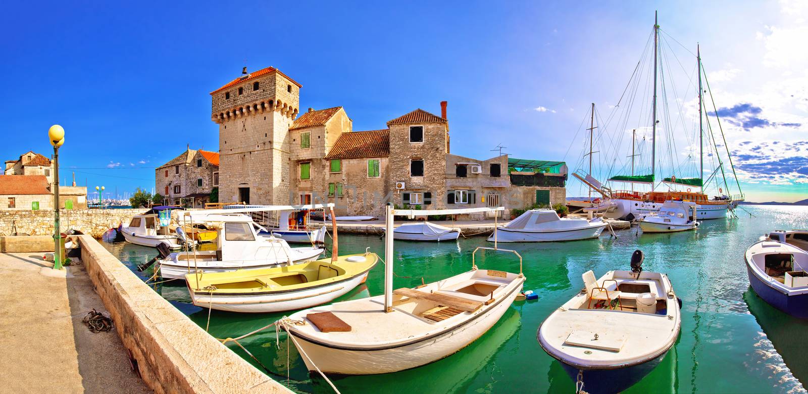 Kastel Gomilica old island town on the sea near Split, Dalmatia region of Croatia