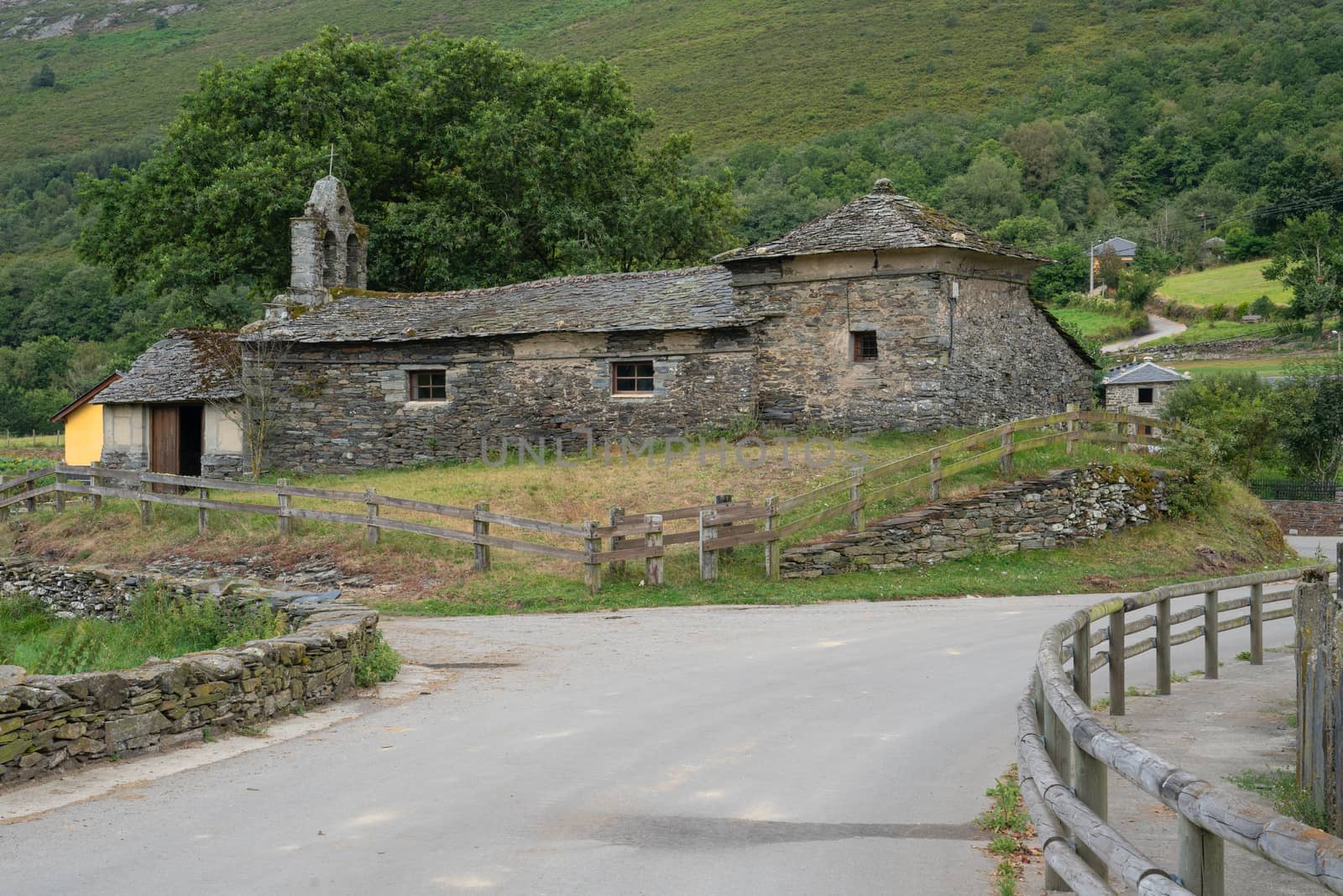 Old church of La Mesa, Camino de Santiago, Asturias, Spain