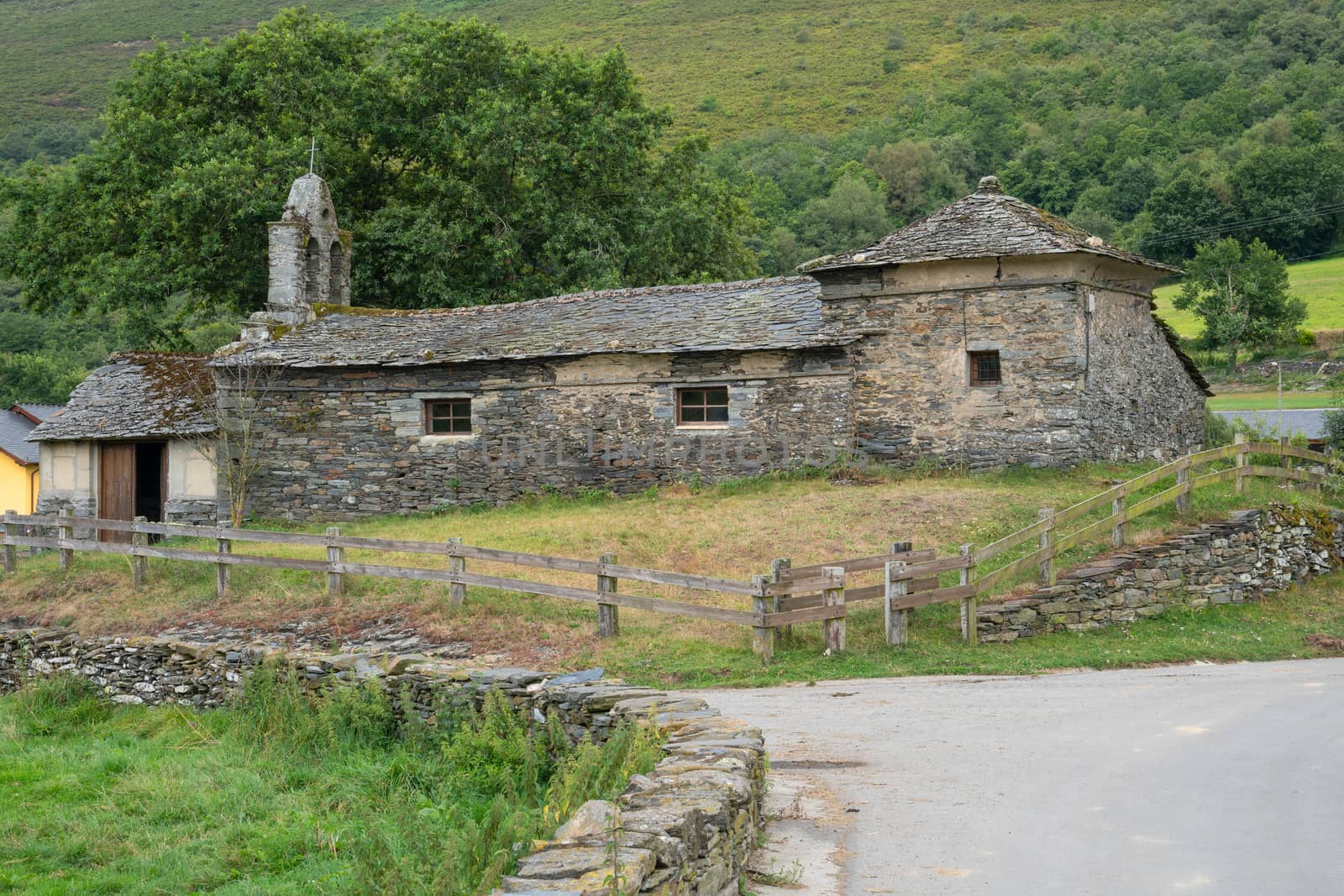 Old church of La Mesa, Camino de Santiago, Asturias, Spain