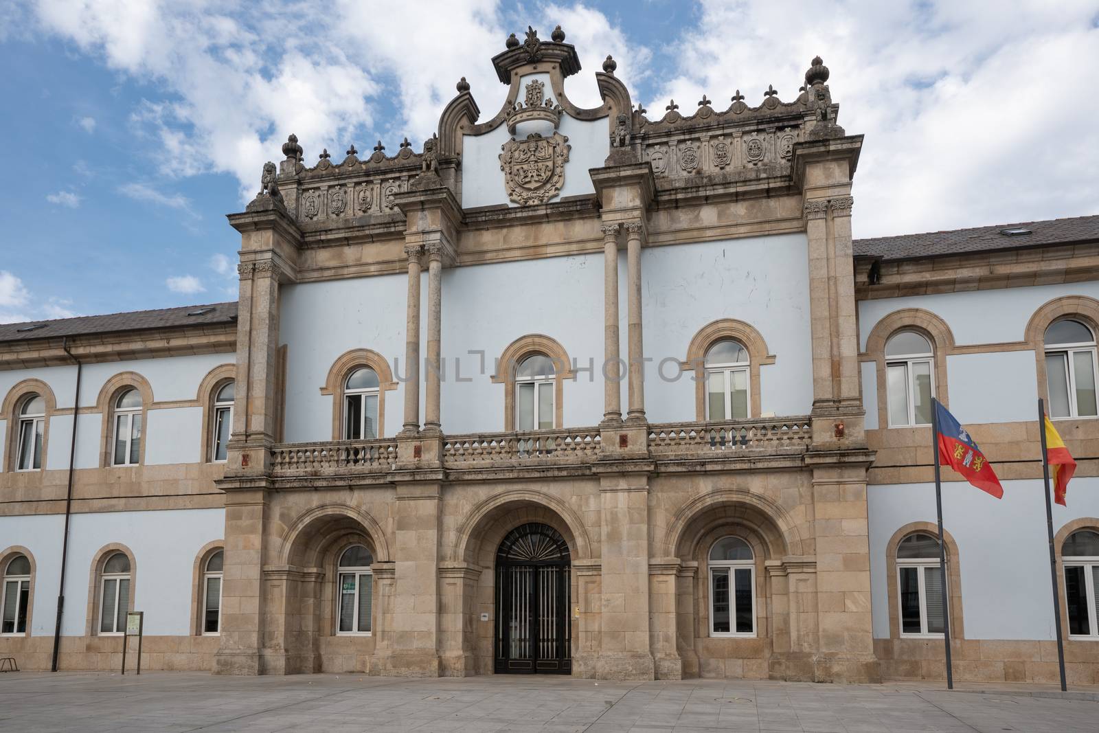 Panoramic image of the Pazo de San Marcos, famous place of Lugo, Camino de Santiago, Galicia, Spain 