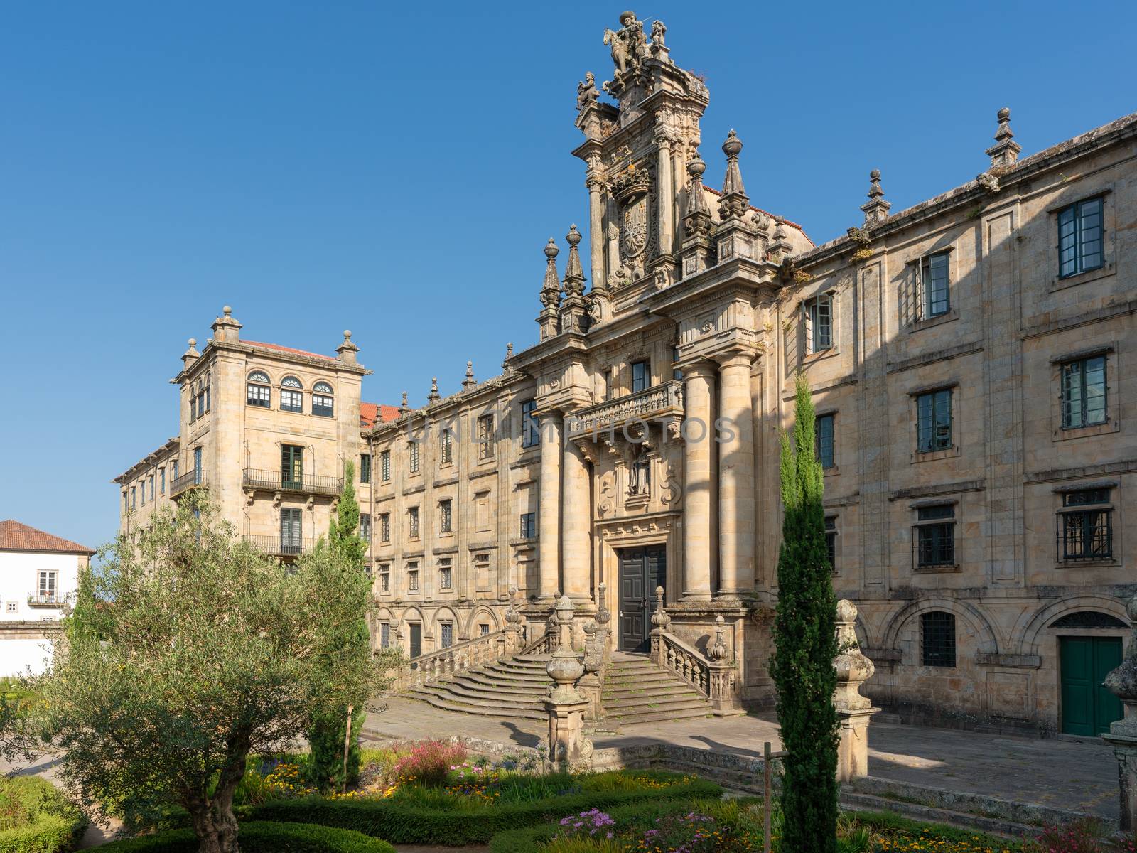 Beautiful old Mosteiro de San Martino Pinario, Santiago de Compostela, Spain