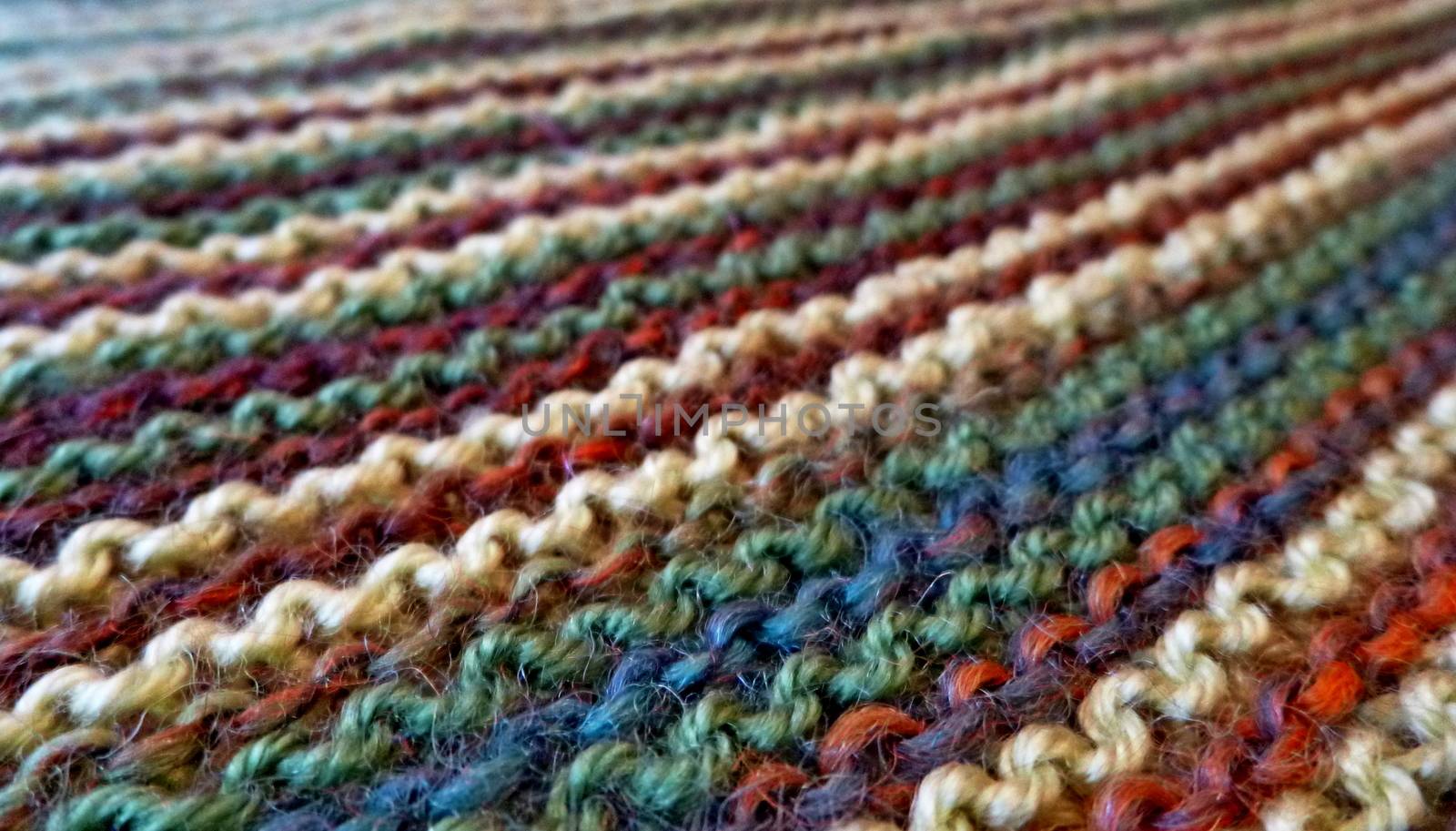 Knitting. Knitted multicolored fabric. Knitting texture. Background image. Hobbies leisure crafts. by Julia_Faranchuk