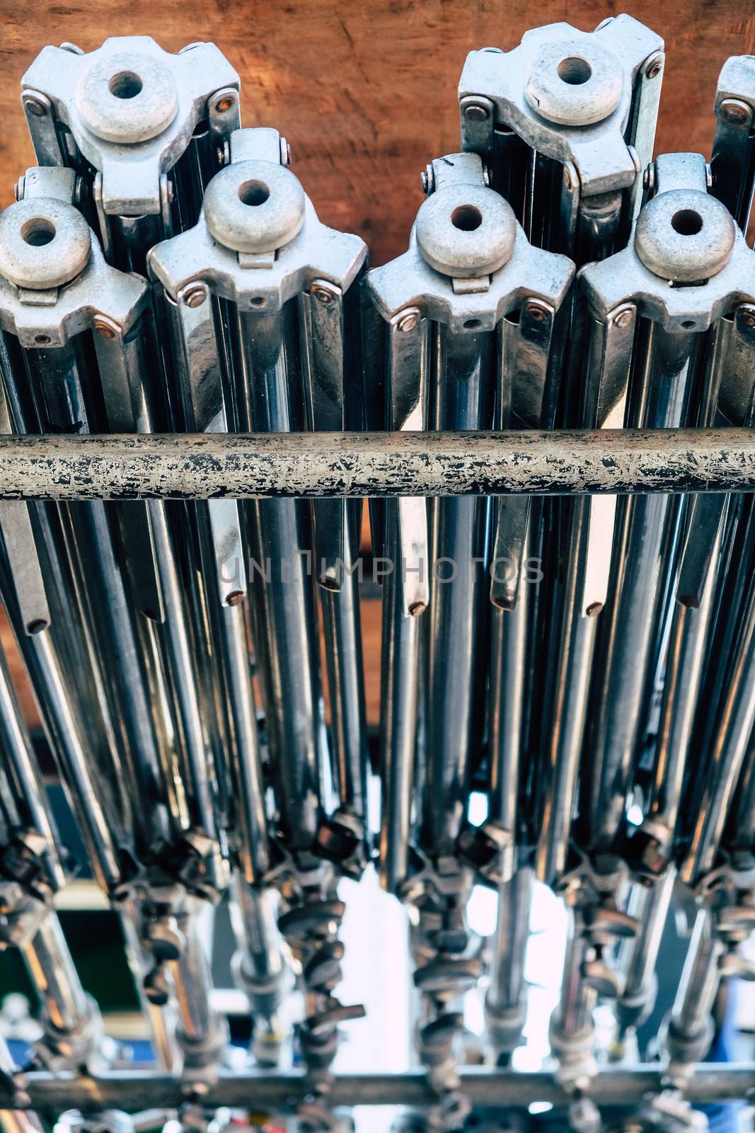 Film crew equipment, Detail image of Tripod background