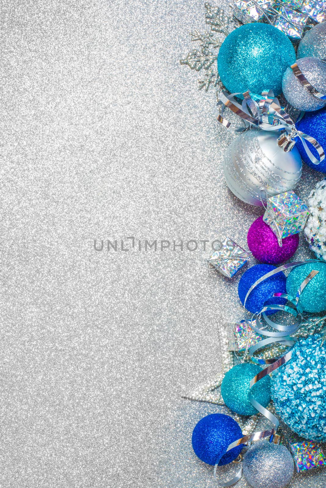 Christmas background with balls by destillat