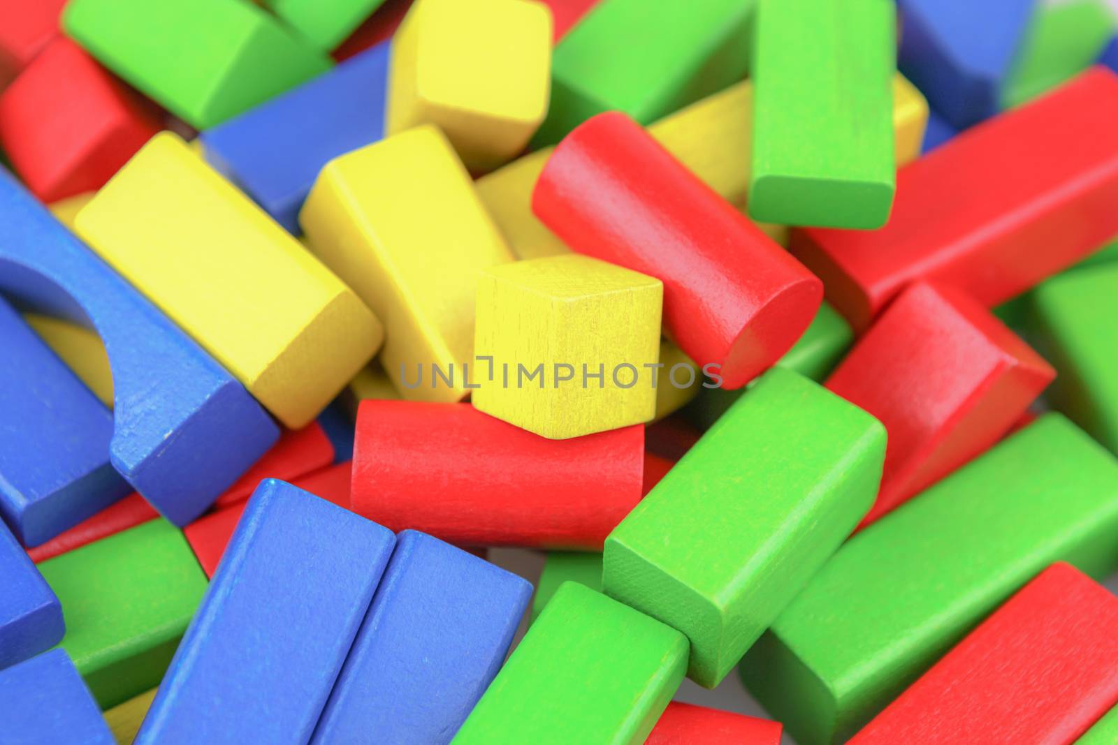 Colorful Wooden Building Blocks Toys 