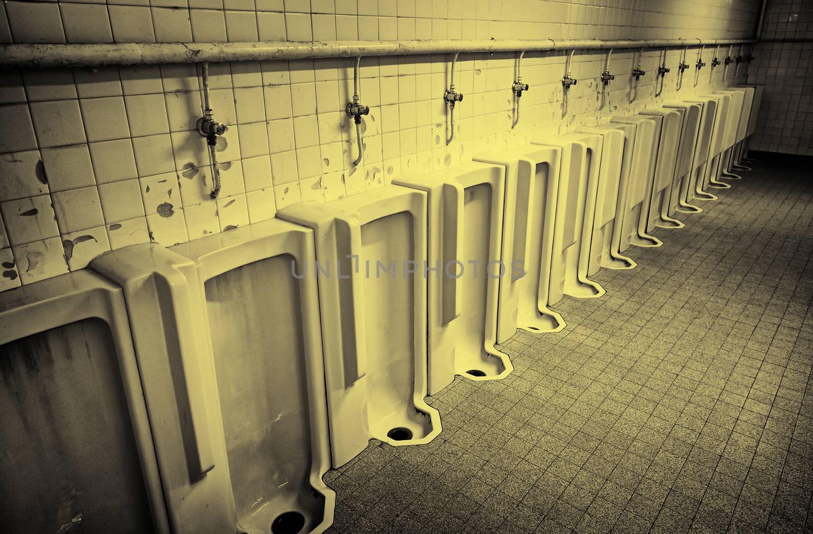 Men's public toilets, toilet for gentlemen detail, physical needs
