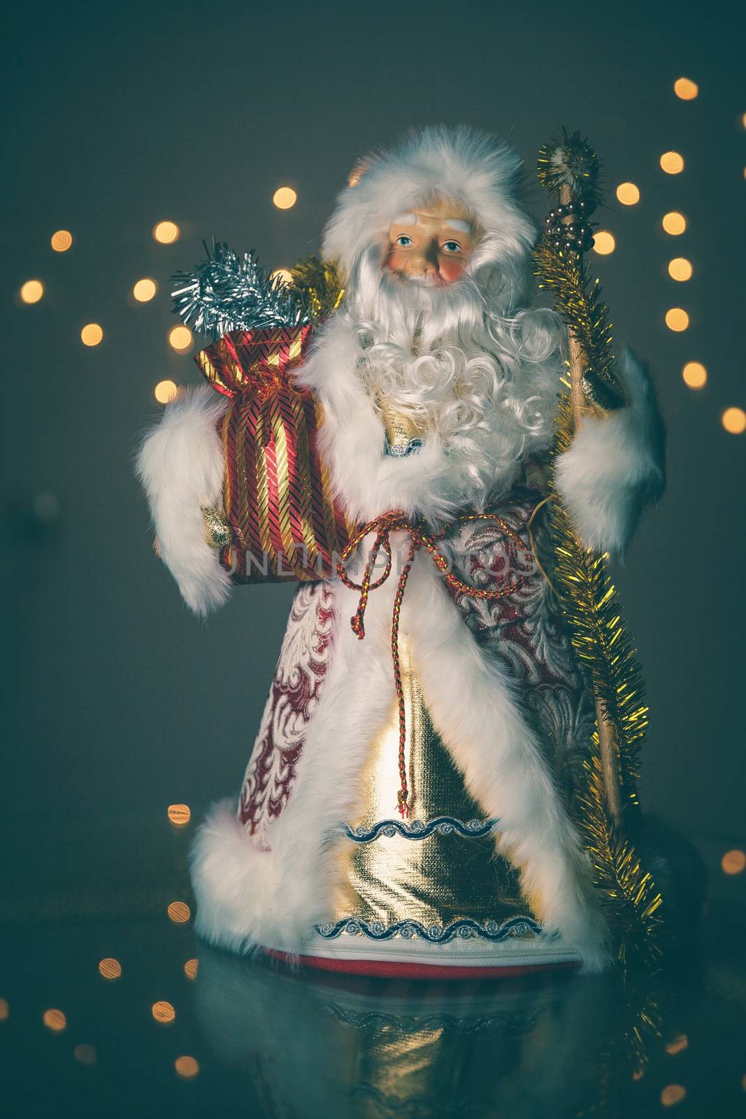 Father Frost Christmas dark background by mi_viri
