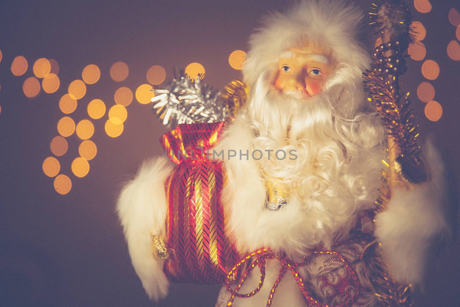 Father Frost (Russian Ded Moroz) figurine on traditional 2019 New Year celebration