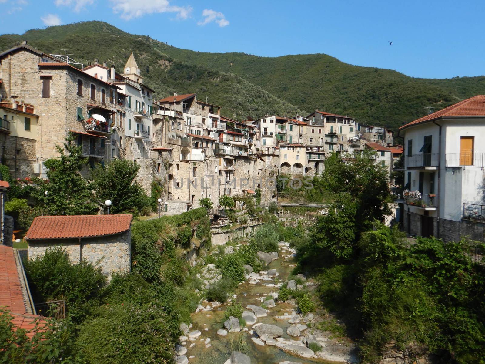 View of the Rocchetta Nervina Sitano village within the Liguria Region - Italy