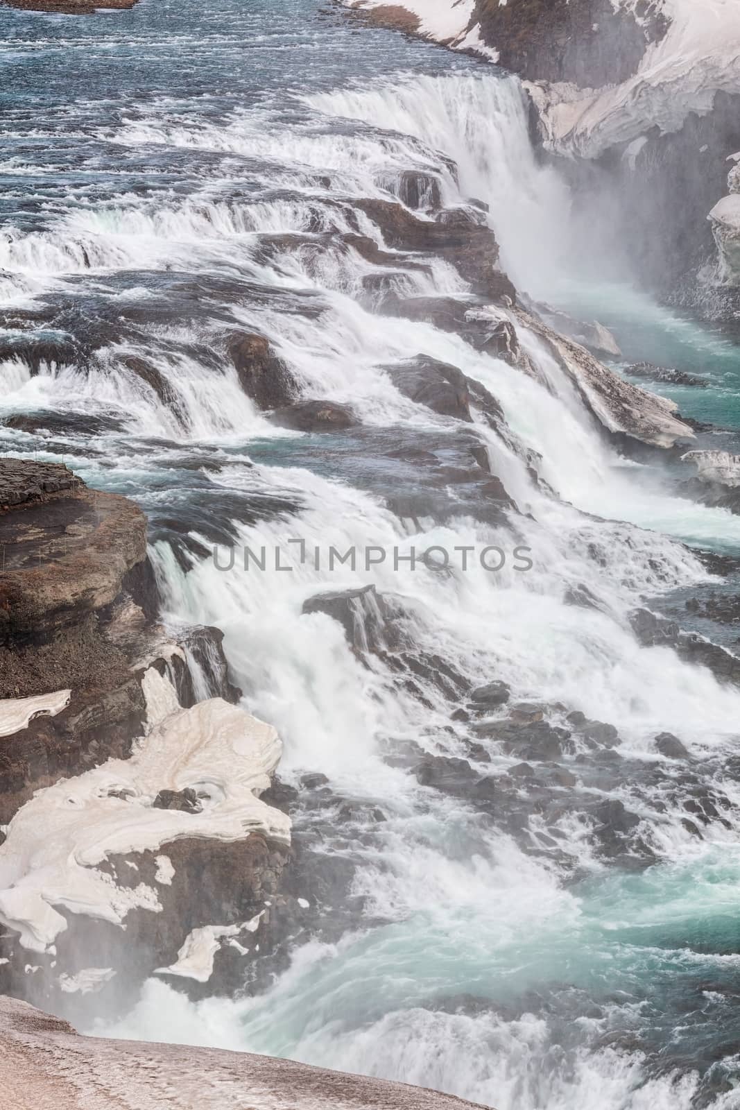 Close up of Gullfoss waterfall in Iceland by LuigiMorbidelli