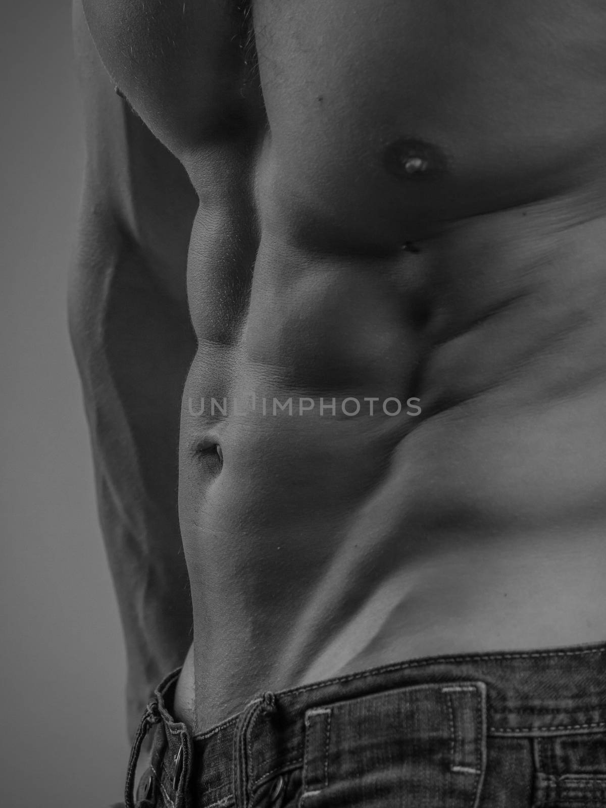 Perfectly fit shirtless young man by Alex_L