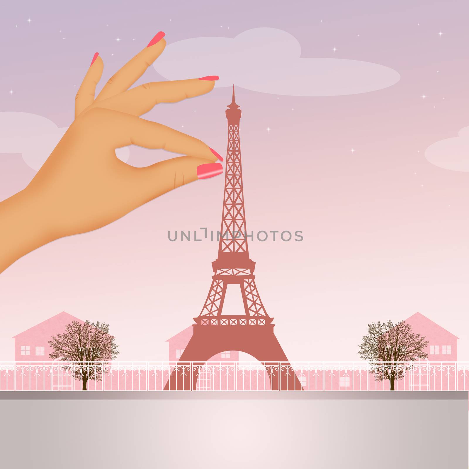 illustration of travel in Paris