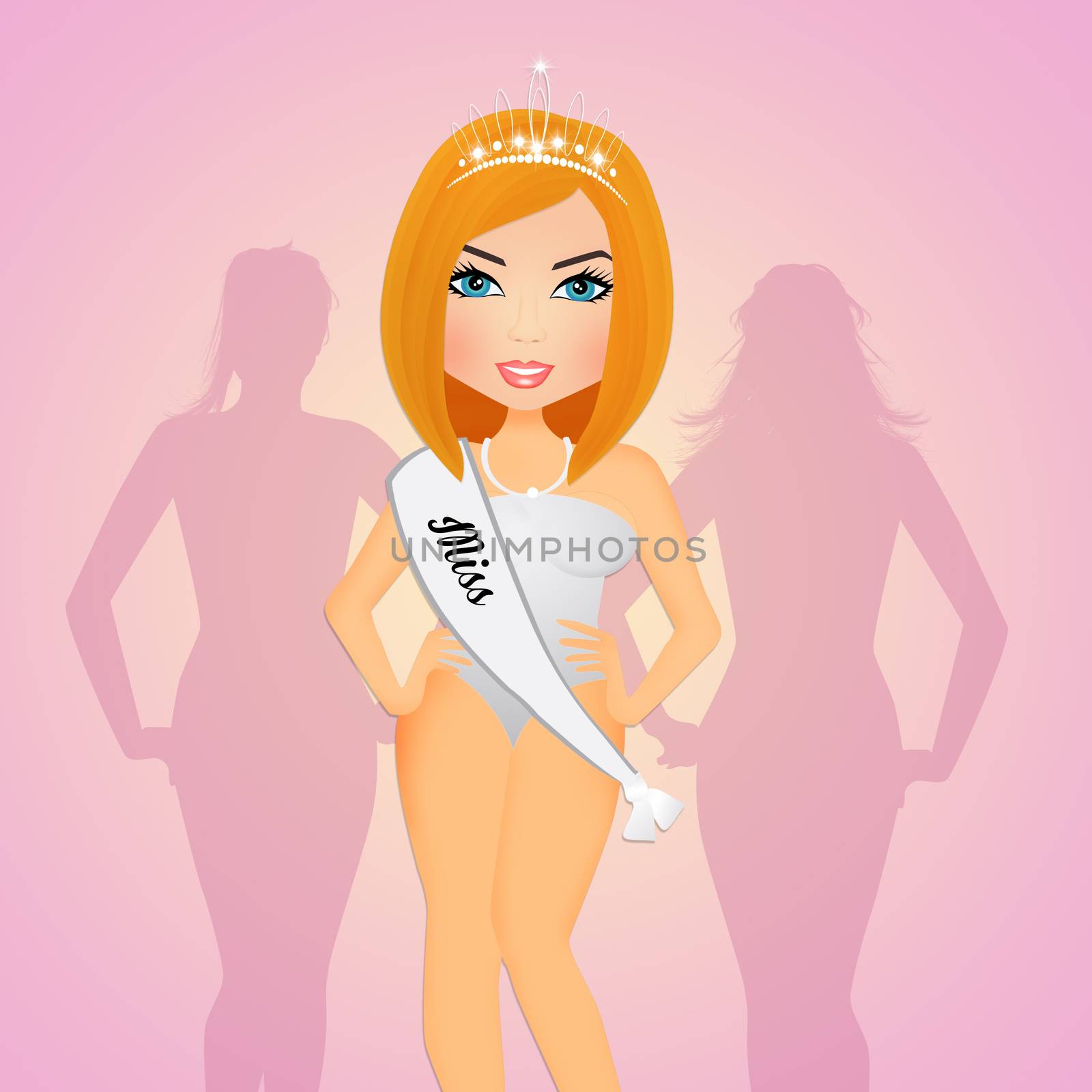 illustration of beauty contest