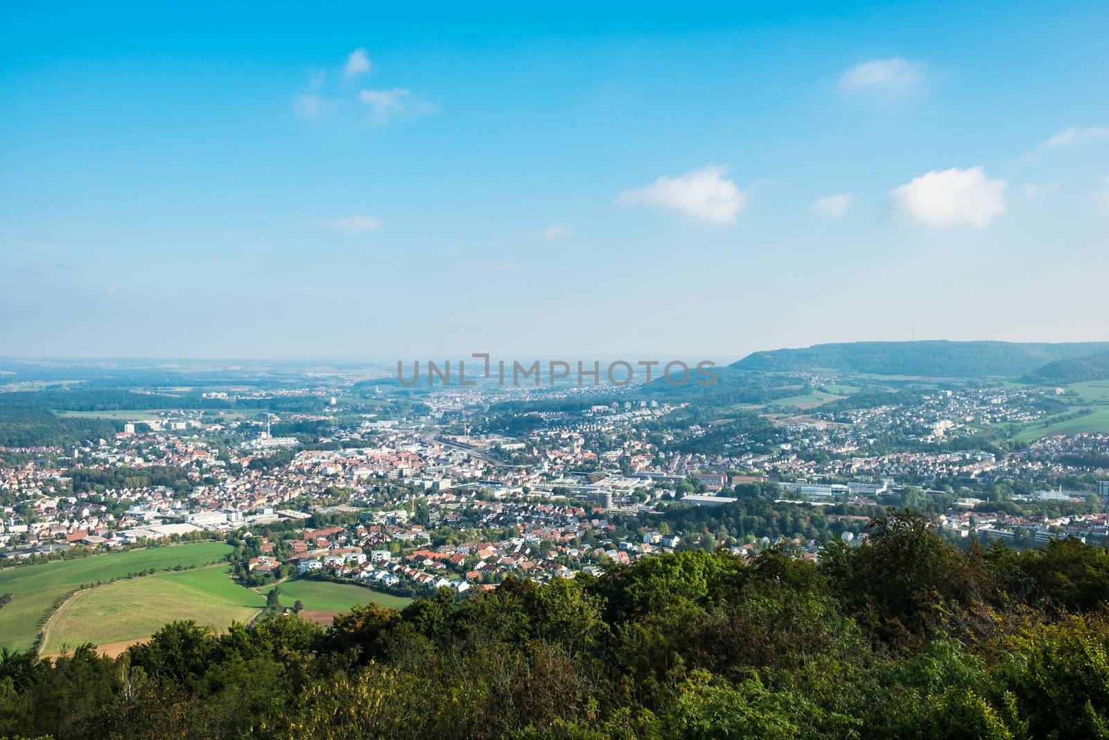 View to the town Aalen by w20er