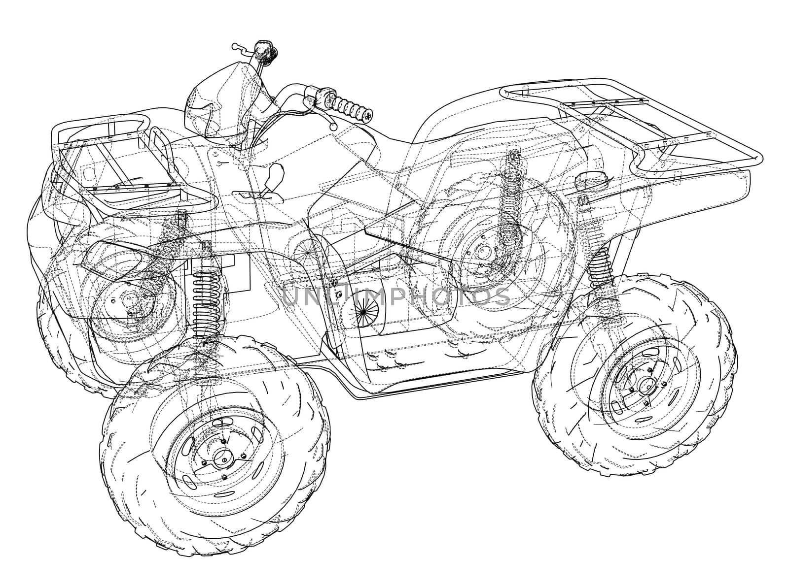 ATV quadbike concept outline by cherezoff