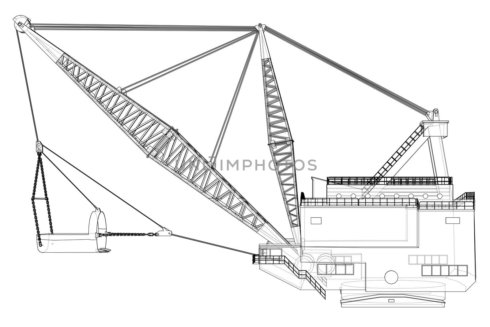 Dragline walking excavator by cherezoff