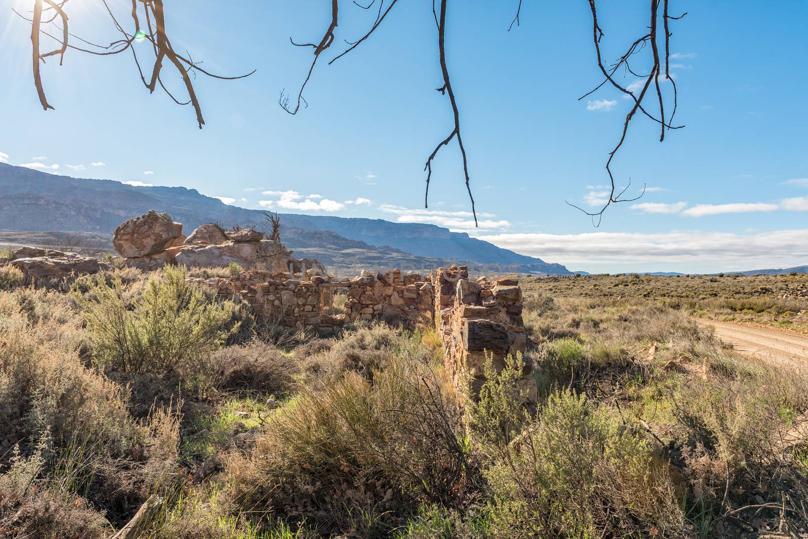 Ruins at Old Kalkoenfontein on the Algeria to Dwarsrivier road in the Cederberg Mountains in the Western Cape of South Africa