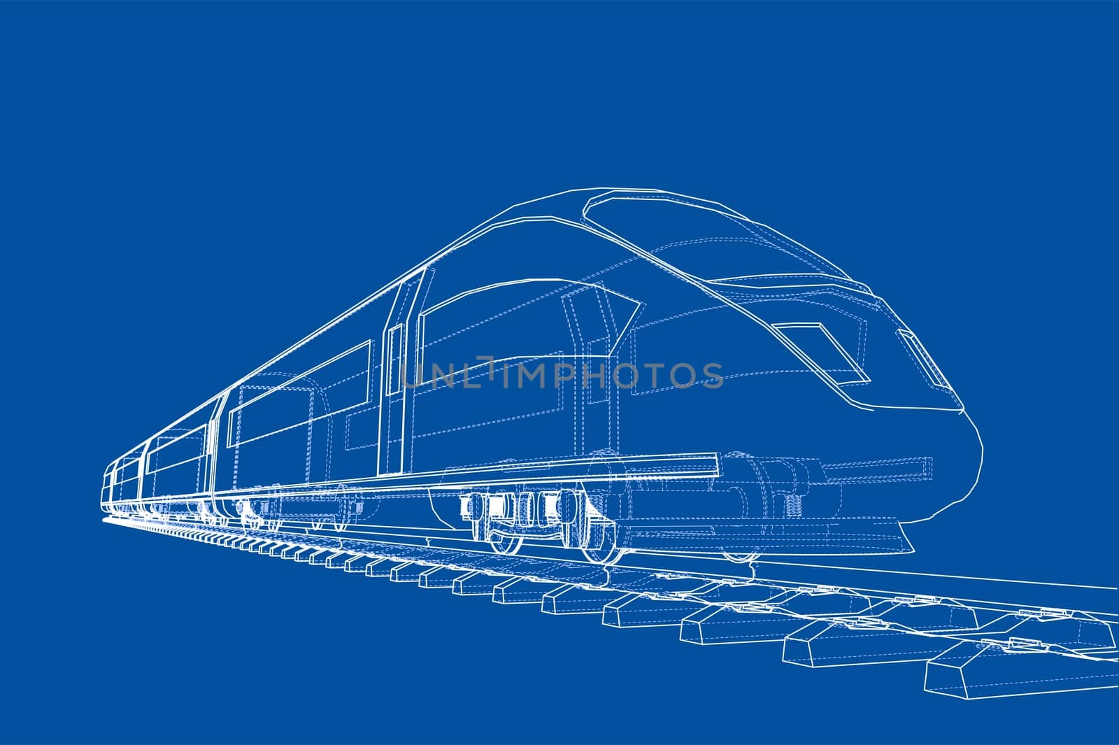 Modern speed train concept by cherezoff