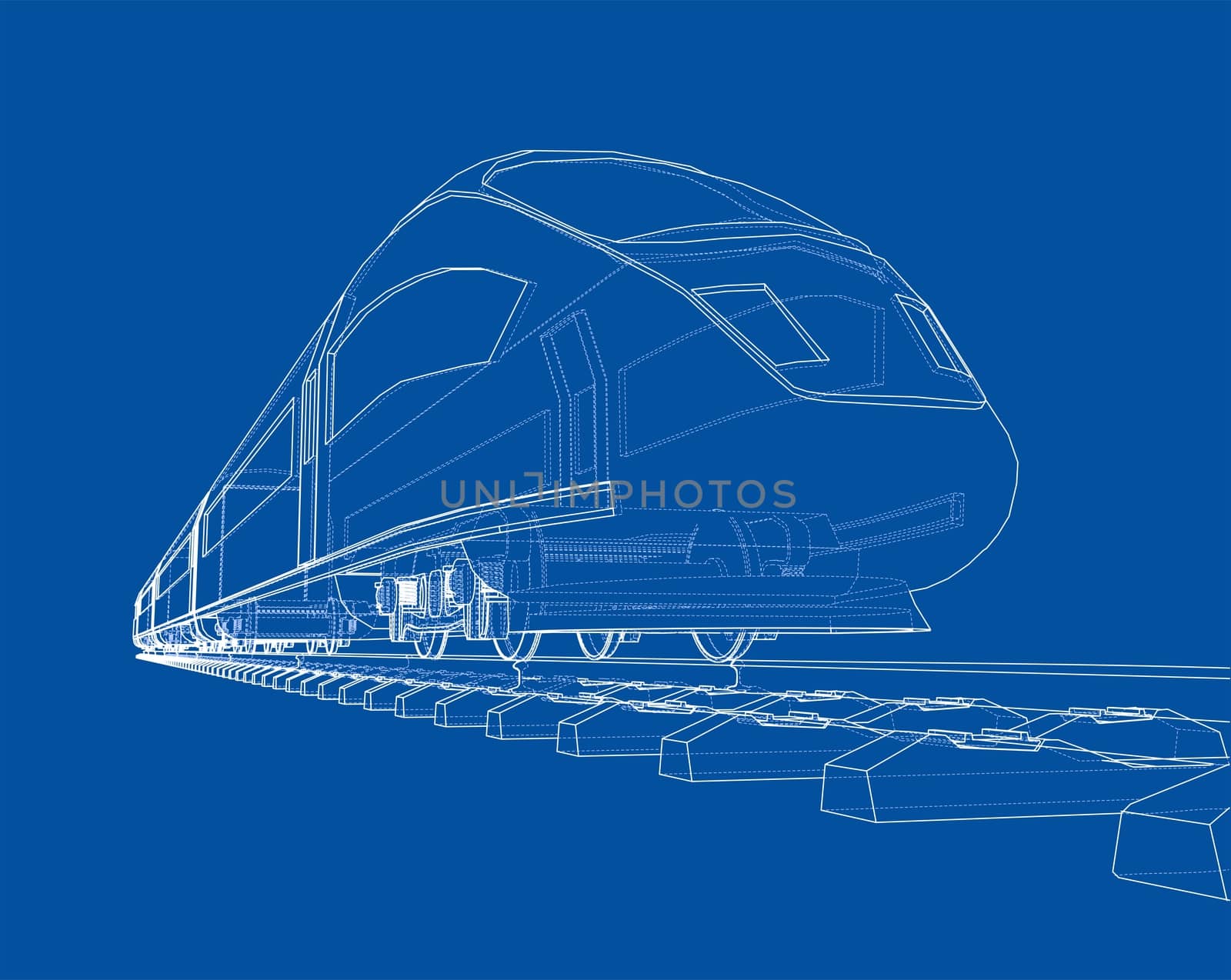 Modern speed train concept by cherezoff