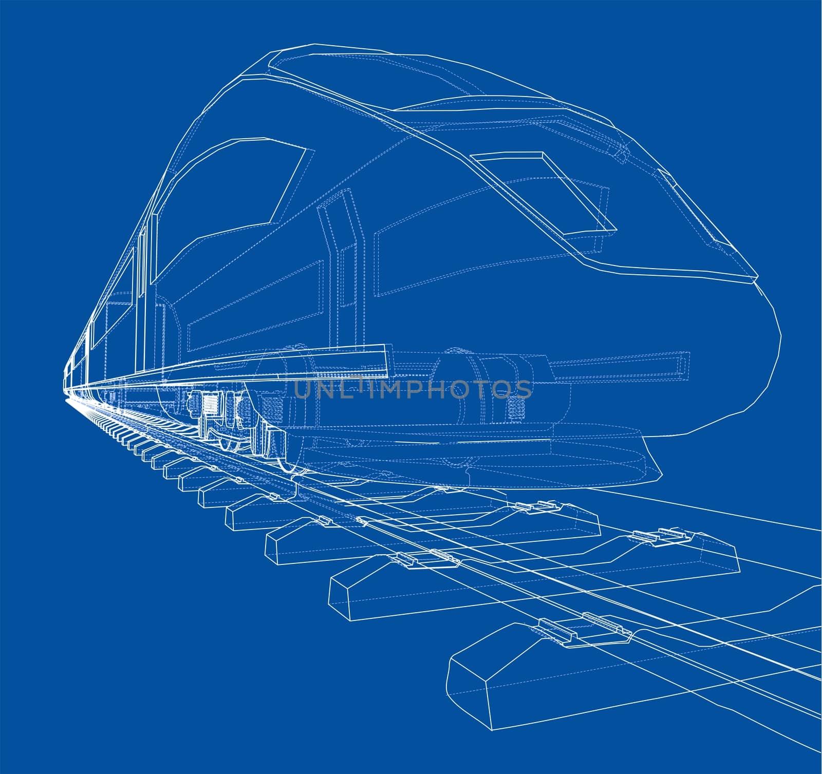 Modern speed train concept by cherezoff