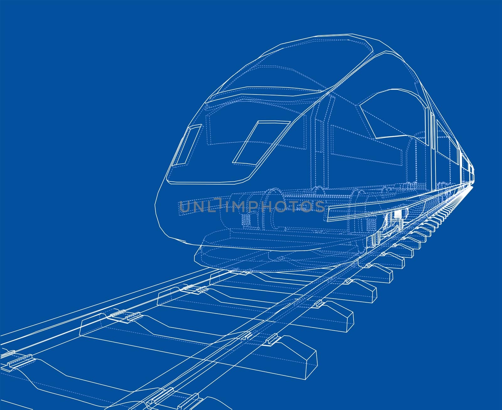 Modern speed train concept by cherezoff