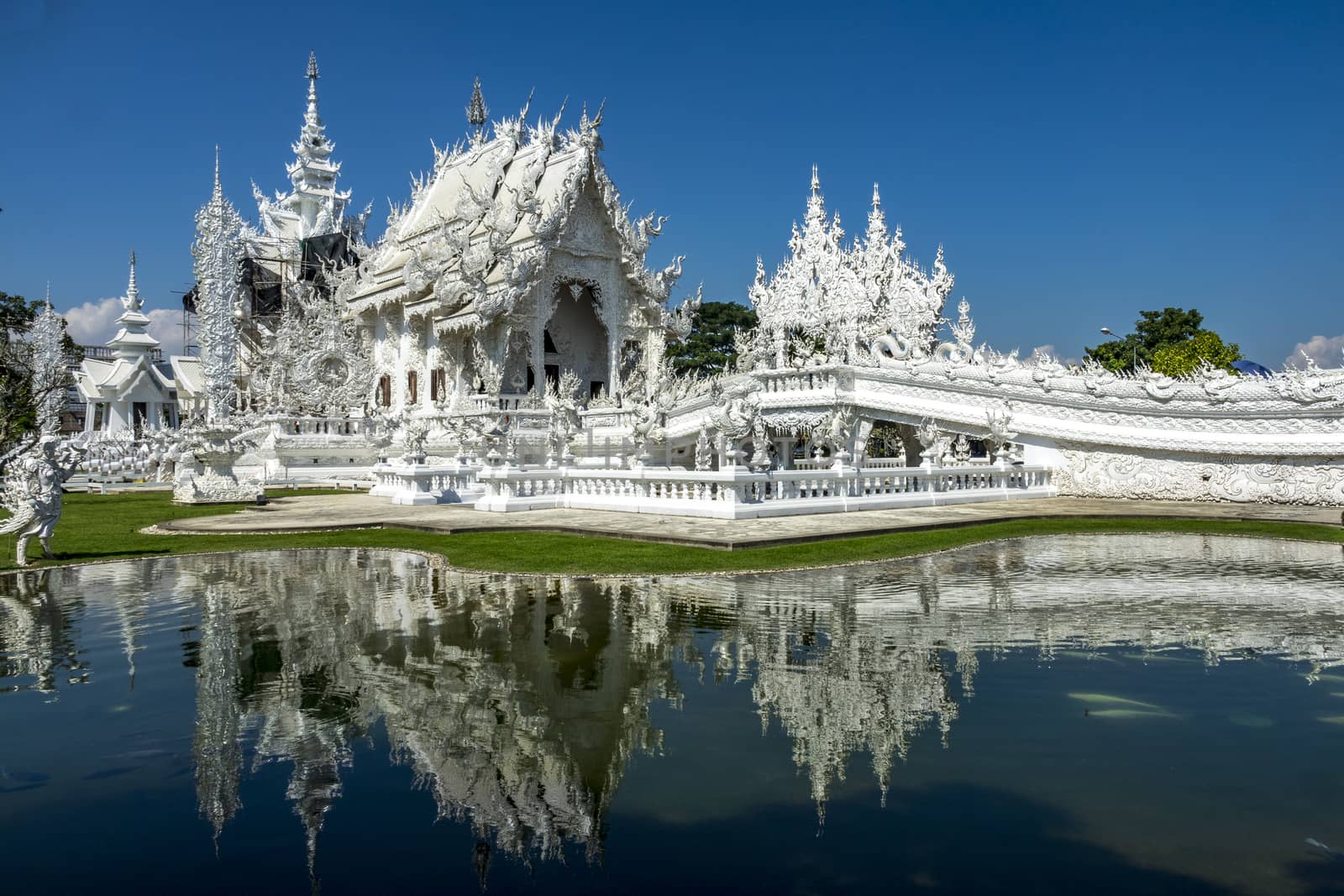 Wat Rong Khun (white temple) of Chiang Mai, Thailand.